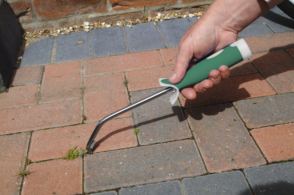 Remove weed form the driveway