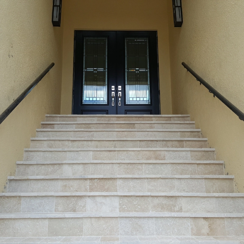 paver steps and entryway